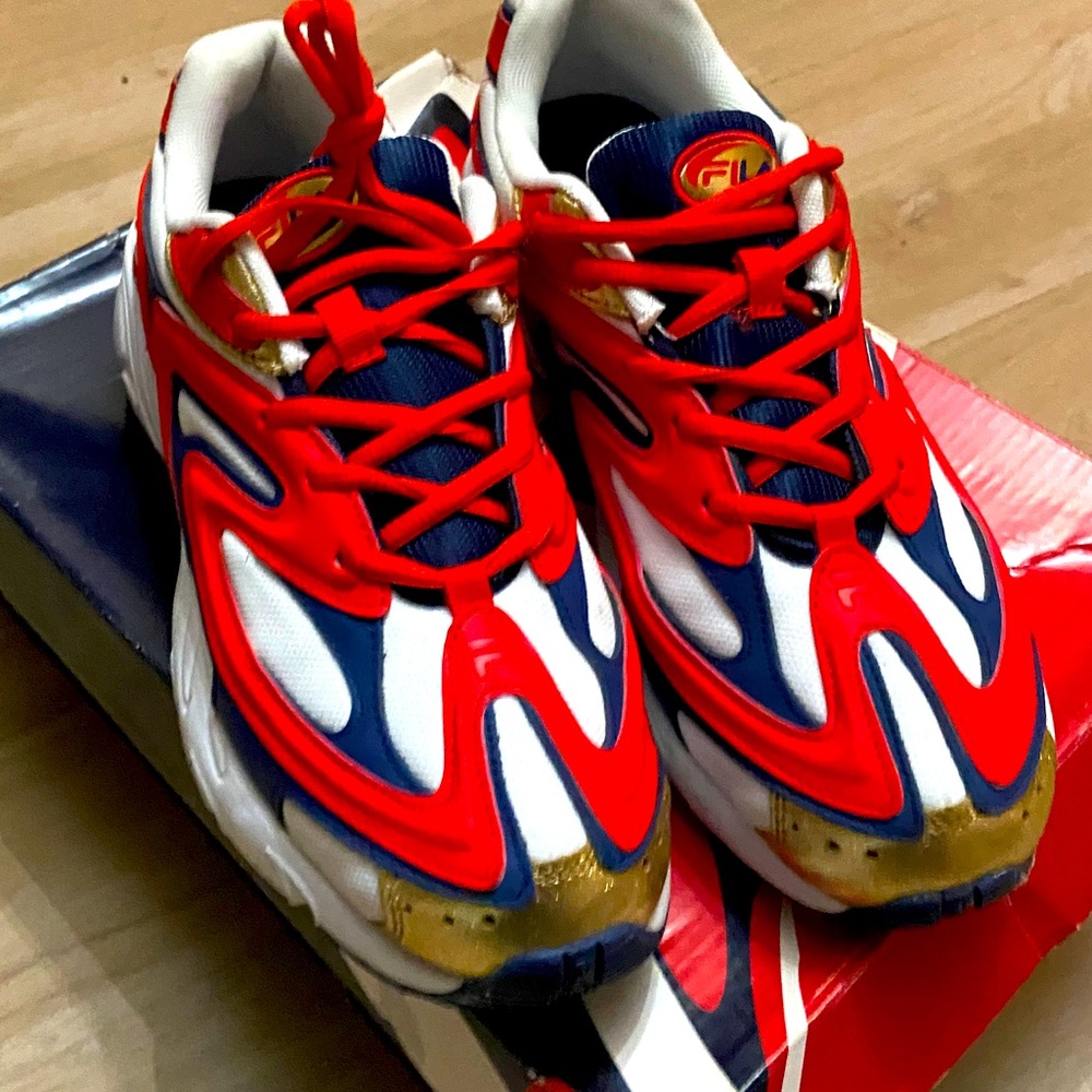 Men Fila Creator Red Navy White Trainer Sneakers